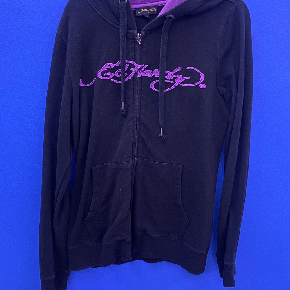 Ed Hardy zip up sweater